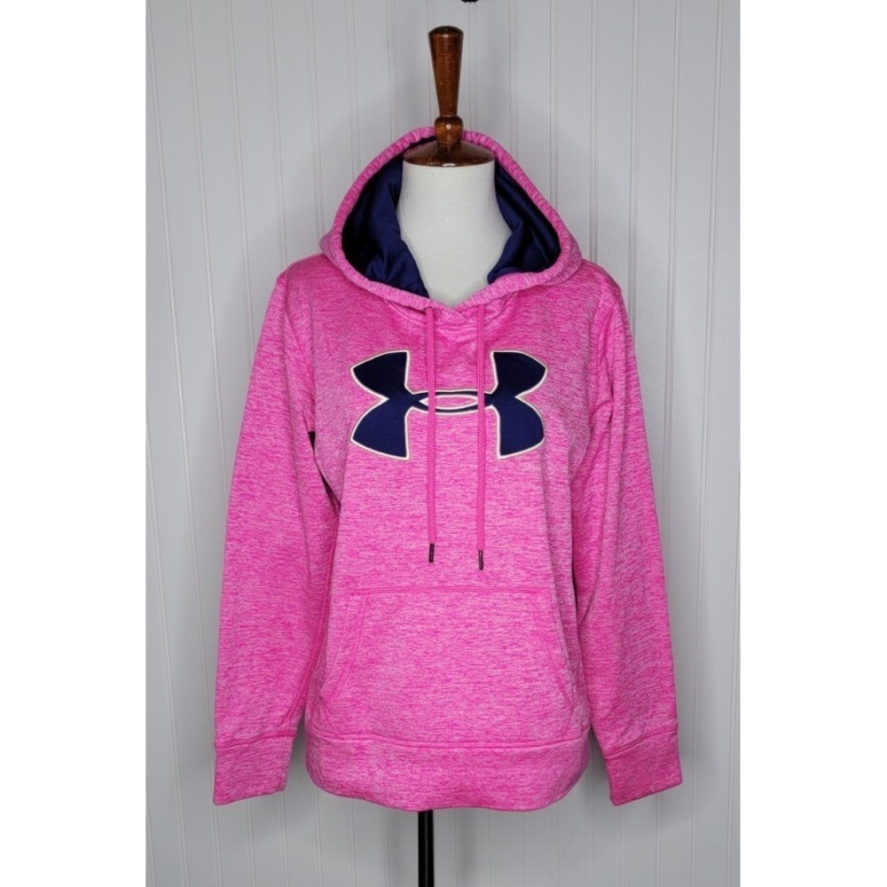 Under Armour ColdGear Hot Pink Pullover Hoodie Sweatshirt Women's Size Small